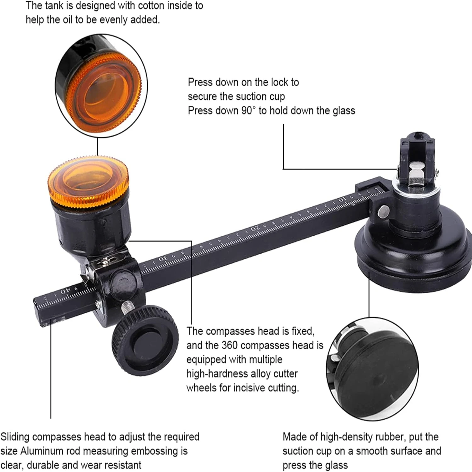 Высококачественный профессиональный резак для компаса из алюминиевого сплава —