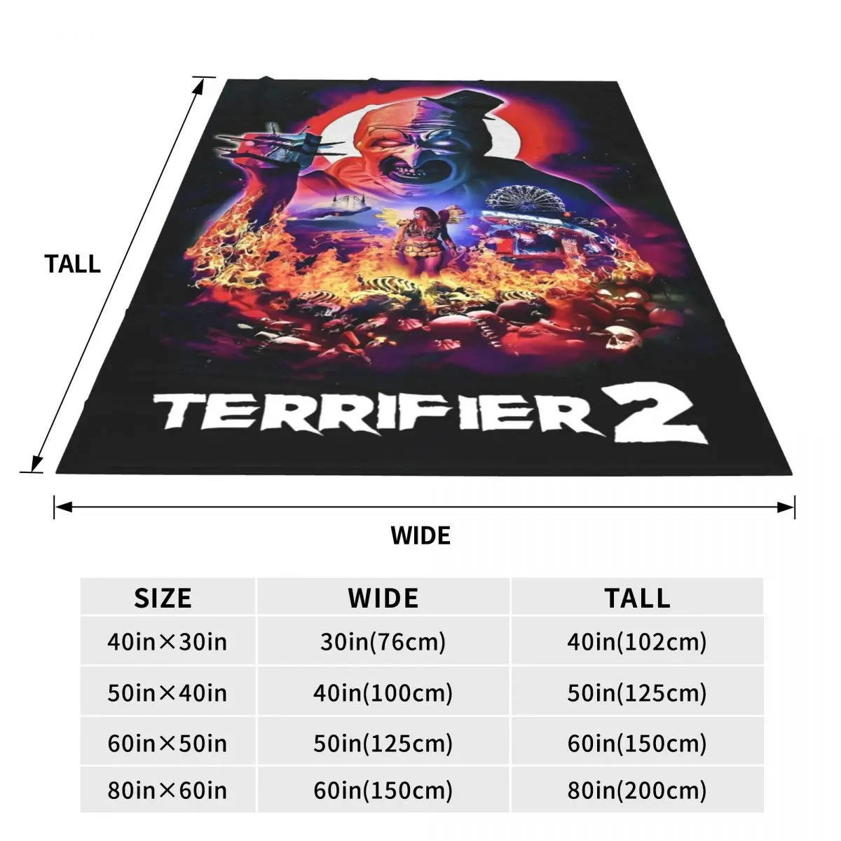 Мягкое теплое одеяло для пикника Ter Baileers фланелевое покрывало на Хэллоуин дивана