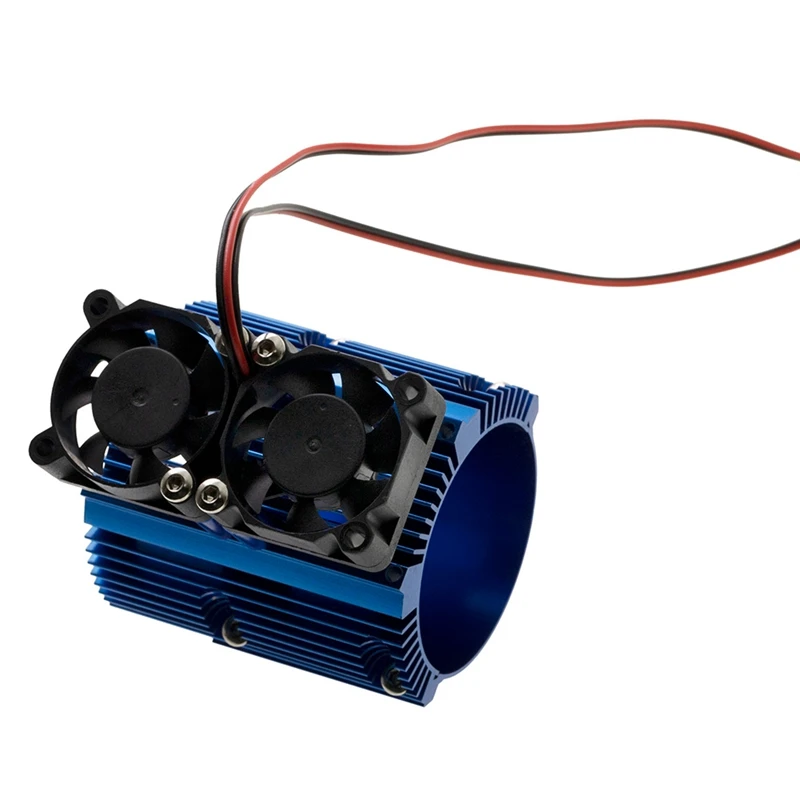 RC Car 41-43Mm Dual Fan Motor Radiator Heat Sink For High Speed 1:8 Traxxas SUMMIT Big S E-REVO E