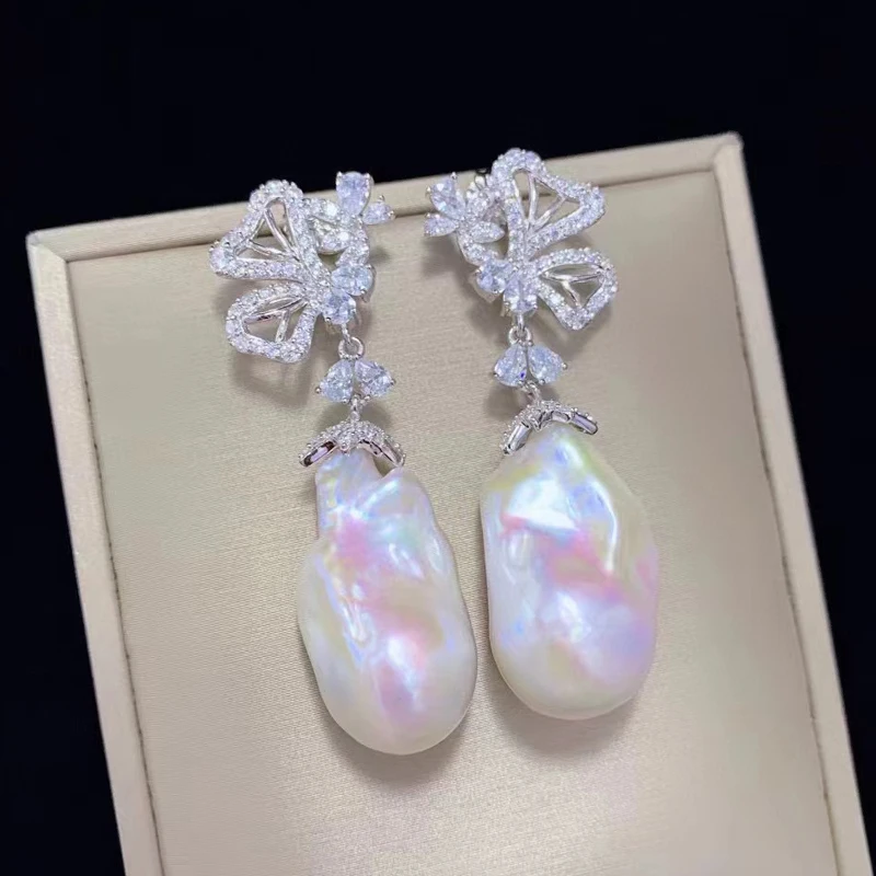 Женское украшение в виде бабочки из серебра 925 пробы