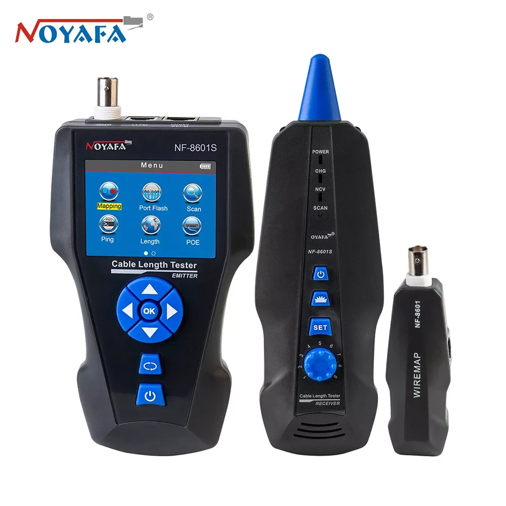 

NOYAFA NF-8601S Network Cable Tester Multifunction TDR Length With PoE/PING/Port Voltage Wiremap Tracker Diagnose Tool Detector