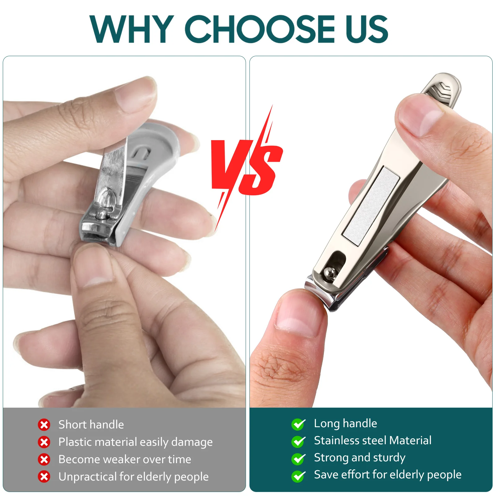 Роторные ножницы для ногтей дорожные кусачки из нержавеющей стали с длинной