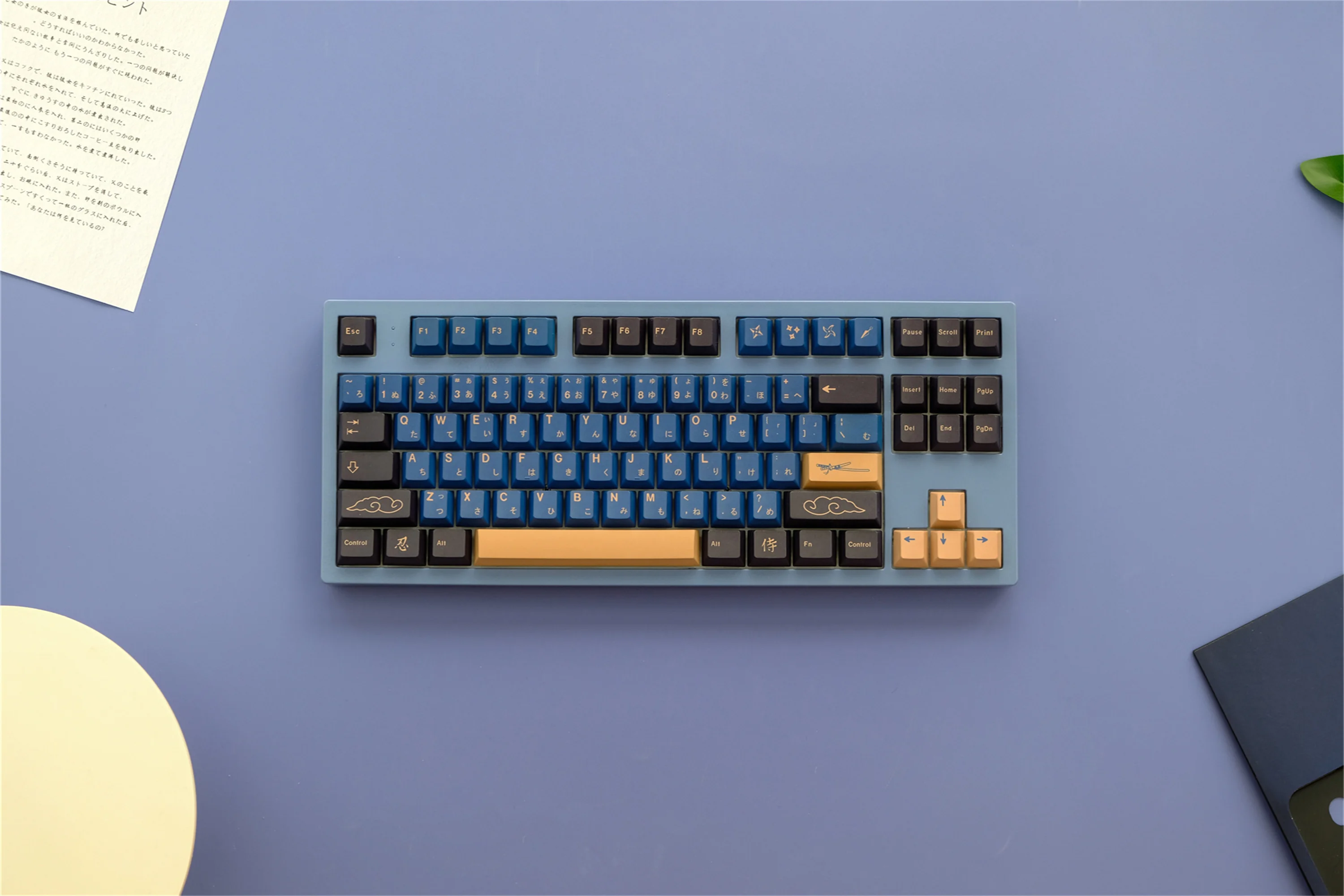 Фото Колпачки для клавиш GMK Blue Samurai, 130 клавиш, материал PBT, профиль Cherry, DYE-SUB, для механических клавиатур MX Switch Wooting №2