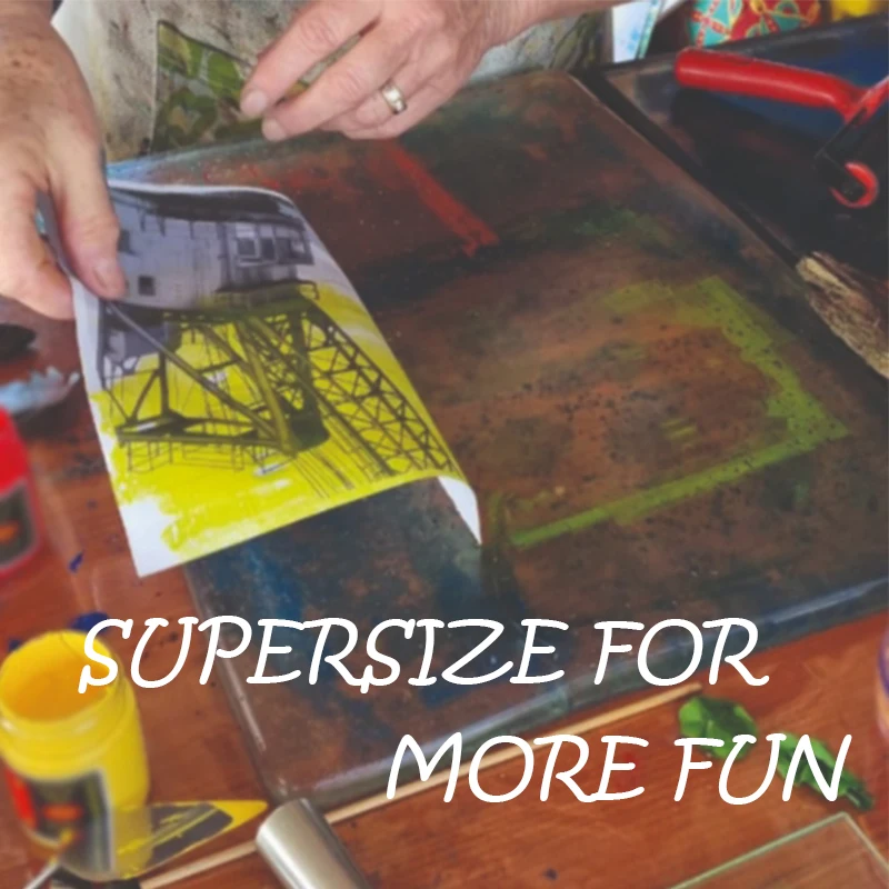 Суперразмерная однопечатная смола гелли