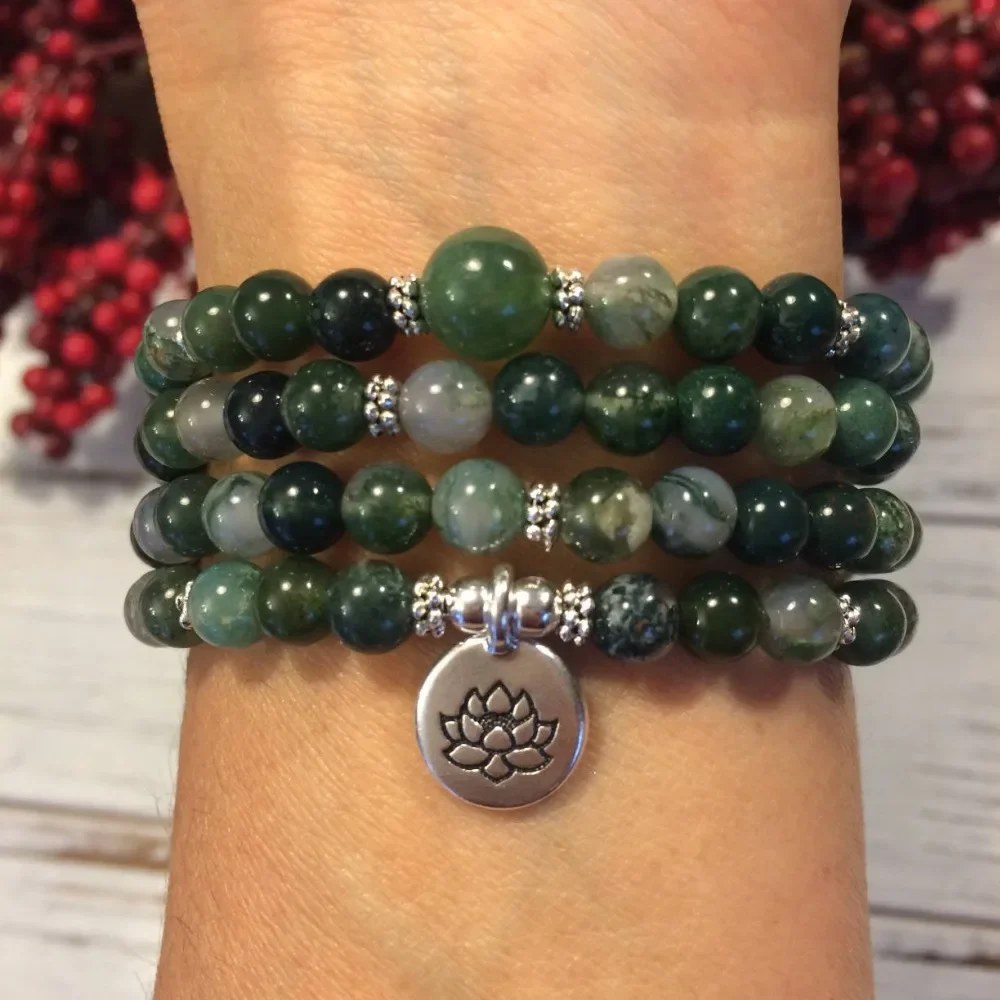 108 A класс Φ буддистские молитвенные бусины круговые браслеты-ожерелье водная