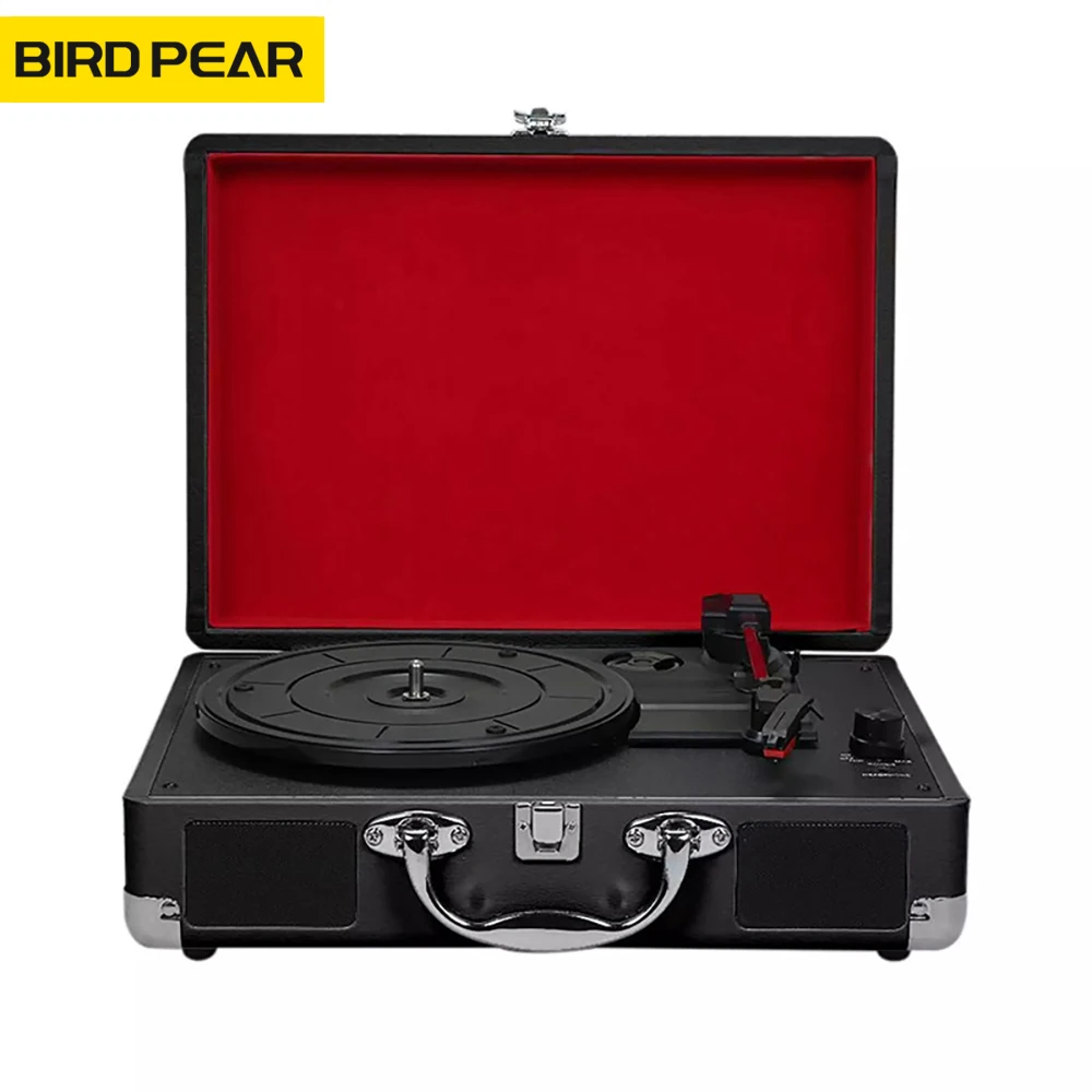Виниловый проигрыватель, портативный проигрыватель пластинок LP, винтажный граммофон, проигрыватель фонографа, встроенный стерео динамик на 33/45/78 об/мин
