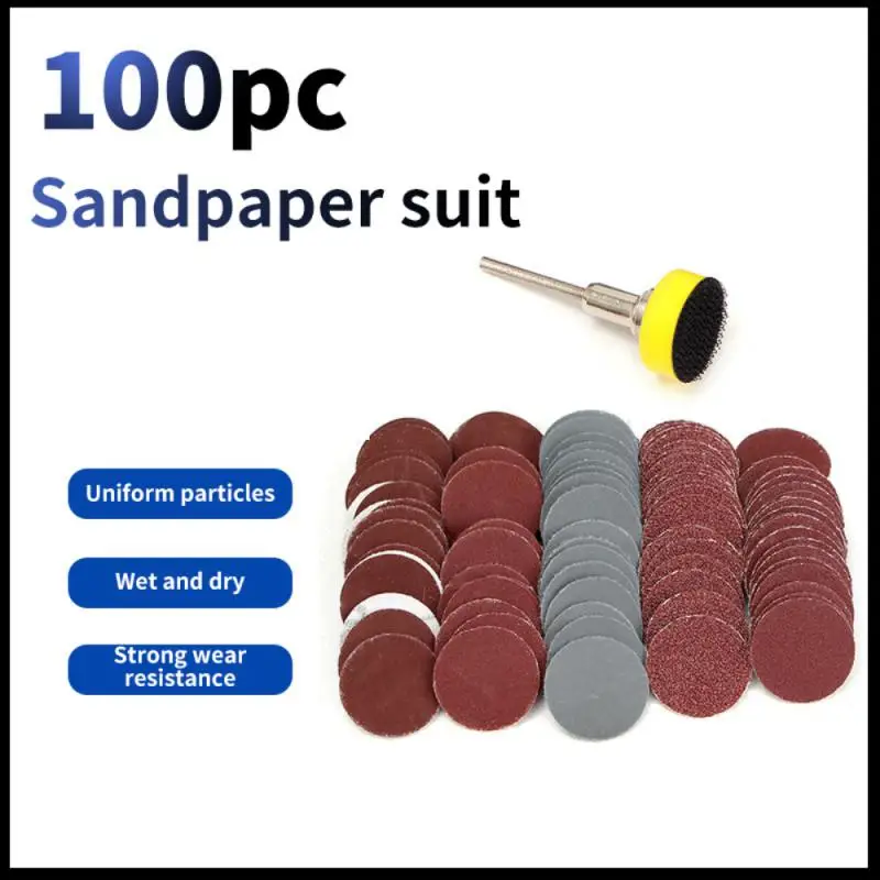 

100Pcs 1inch 25mm Sanding Discs Pad 100-3000 Grit Abrasive Polishing Pad Kit For Dremel Rotary Tool Sandpapers Accessories