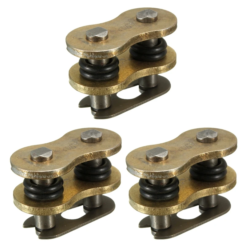 

3X соединительное уплотнительное кольцо, звено цепи, золотой разъем/зажим для 520H DID 520 VX2