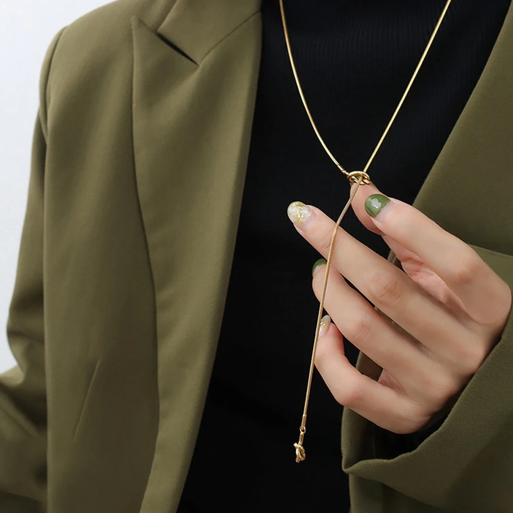 EManco 10 шт. Y-образная ключица из нержавеющей стали кулон длинное ожерелье