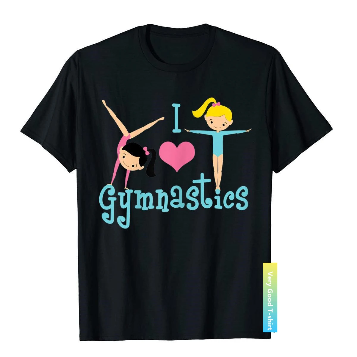 

I Love Gymnastics T-Shirt 3D Style Youth T Shirts Graphic Cotton Tops & Tees Gift Streetwear Short Sleeve O-Neck