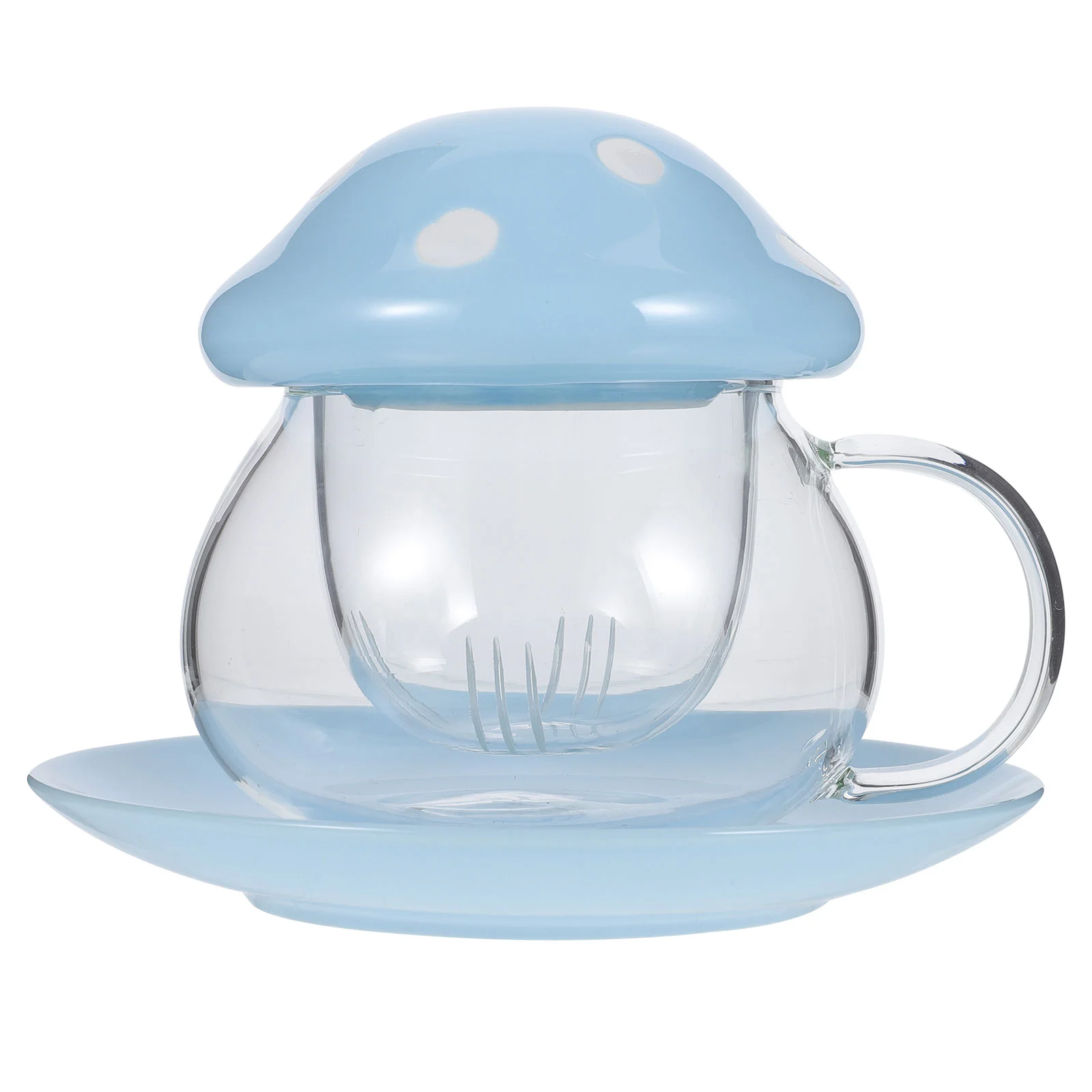 

Durable Mushroom Shape Glass Tea Cup Strain Tea Cup Flower Cup for Home
