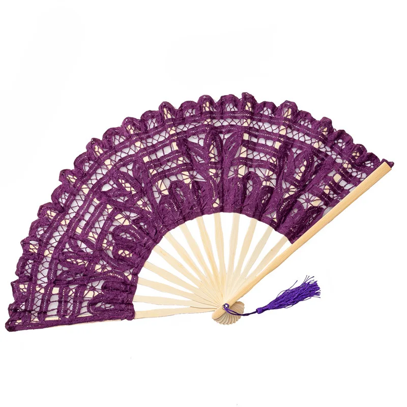 

Кружевной ручной веер из бамбука