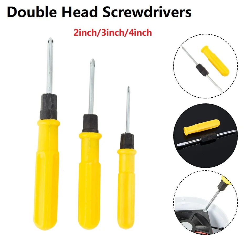 

2 Sides Double Head Slotted Cross Screwdrivers Remover Repair Tools Hand Tool Screwdriver 2inch/3inch/4inch For Small Screws