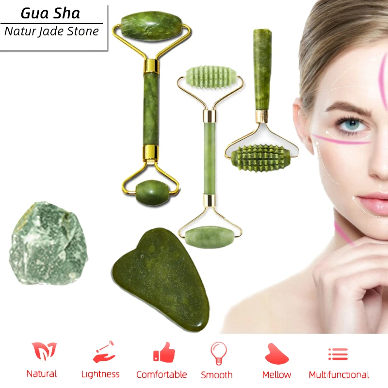 

Natural Jade Gua Sha Scraper Board Massager For Face Gua sha Massage Tools Gouache Scraper Facial Massager Skin Care Tools