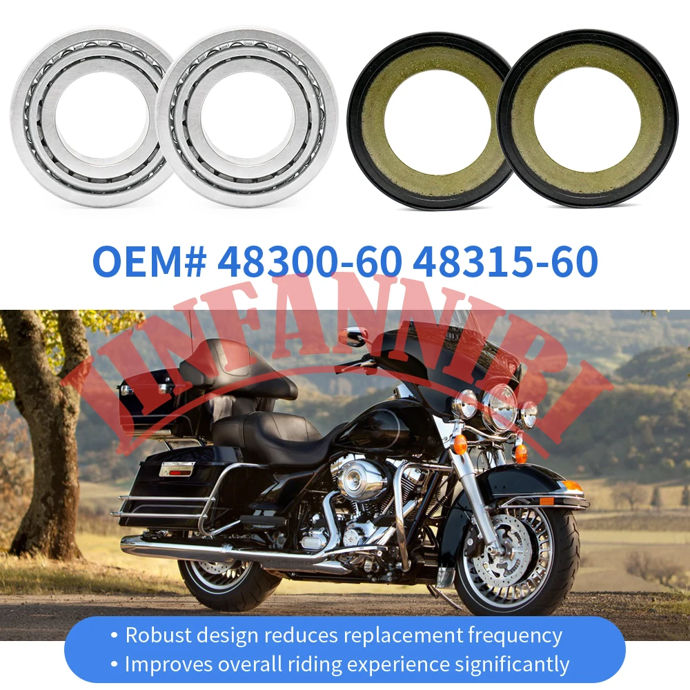 1-дюймовый комплект пылезащитных уплотнений для подшипника вилки и шеи Harley # 48300-60