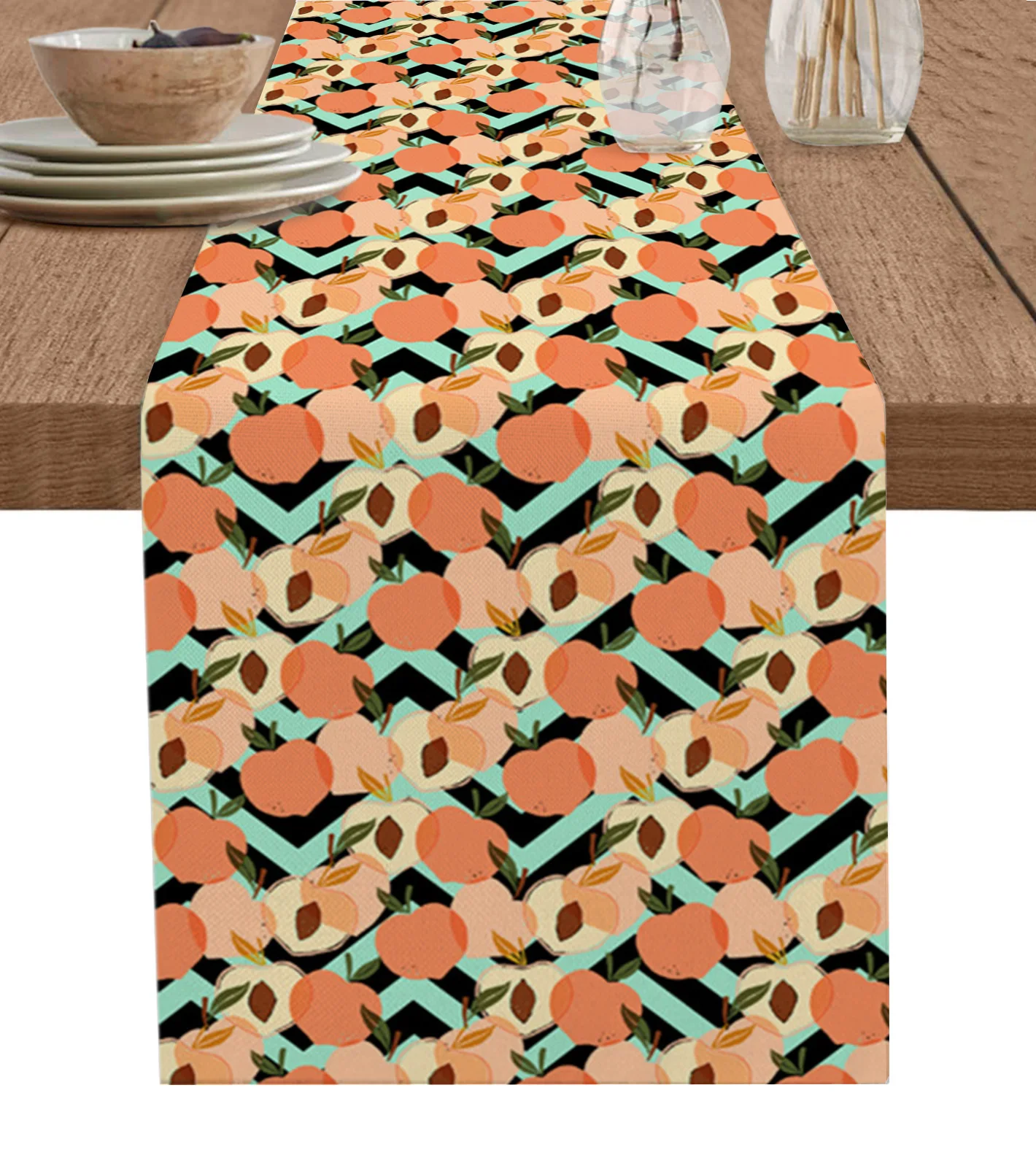 

Акварель персиковые минималистичные полосы украшение для стола домашний декор обеденный стол декор для стола