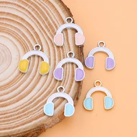 10pcs enamel earphone charms cute pendants for diy jewerly making earrings bracelets necklace phone accessories wholesale bulk