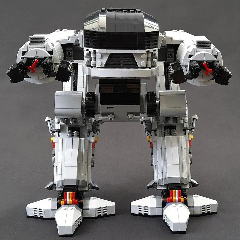 Фото Классические научные фильмы MOC ED-209 Полиции Модель робота для органов Меха Набор строительных блоков DIY Головоломка Игрушка в подарок №4