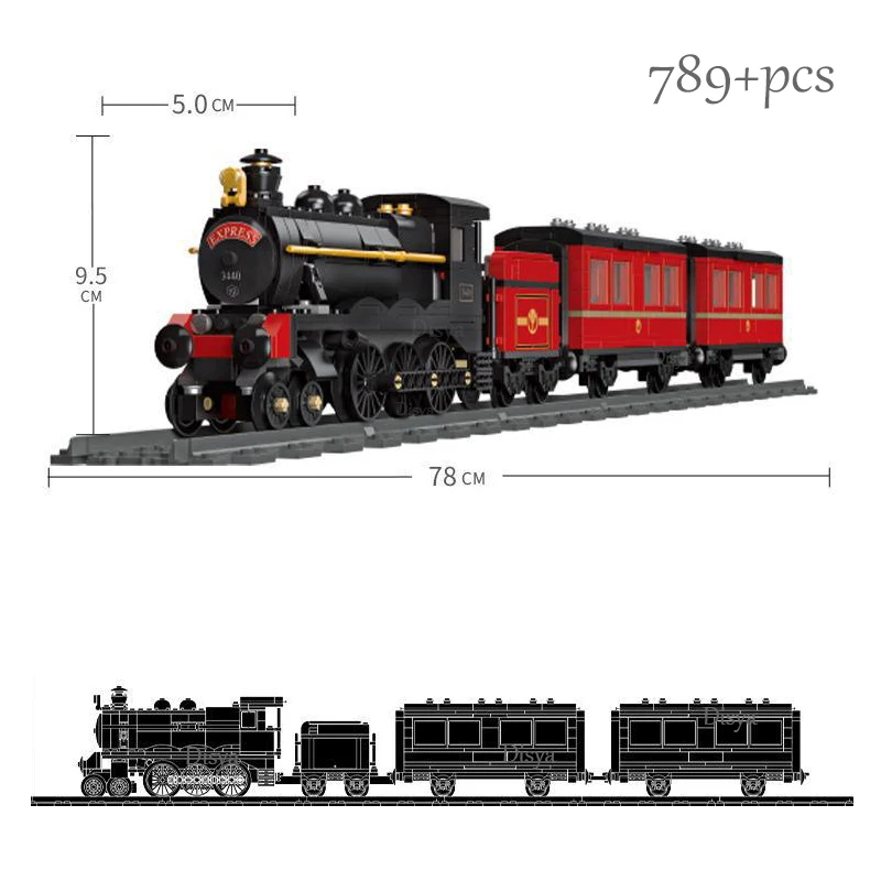 

Городской трафик Ретро паровой поезд модель железной дороги конструктор имитация локомотив технические игрушки Детские подарки на день ро...