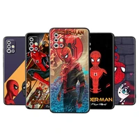 avengers spiderman red for samsung galaxy a52s a72 a71 a52 a51 a12 a32 a21s 4g 5g funda soft black phone case capa coque cover