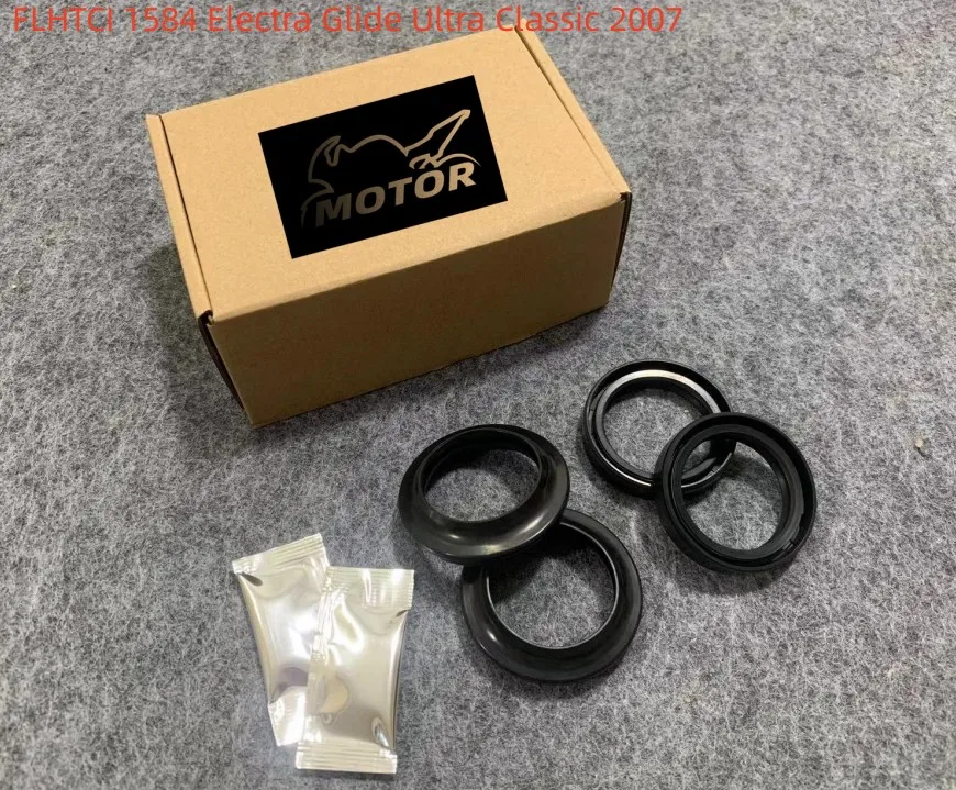 

41x54x11 Front Fork Suspension Damper Oil Seal 41 54 Dust Cover For Harley Davidson FLHTCI 1584 Electra Glide Ultra Classic 2007