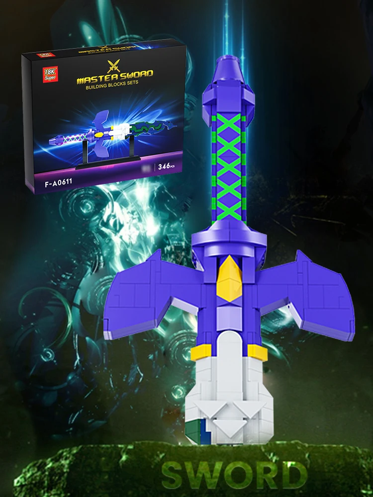 

(with box) Moc Zeldaed Broken Goron Sword DIY Model Building Blocks Hero Noble Weapon Bricks Toys Sets Kids Adult Birthday Gift
