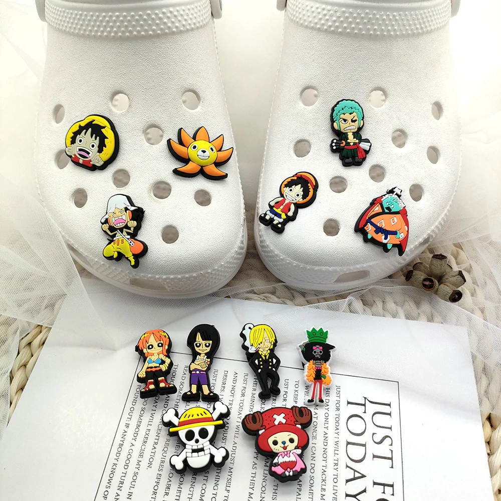 

12pcs/set Hot anime shoe Decoration PVC shoe Croc Charms DIY jibz shoe Accessories for Girls Boys novel gifts