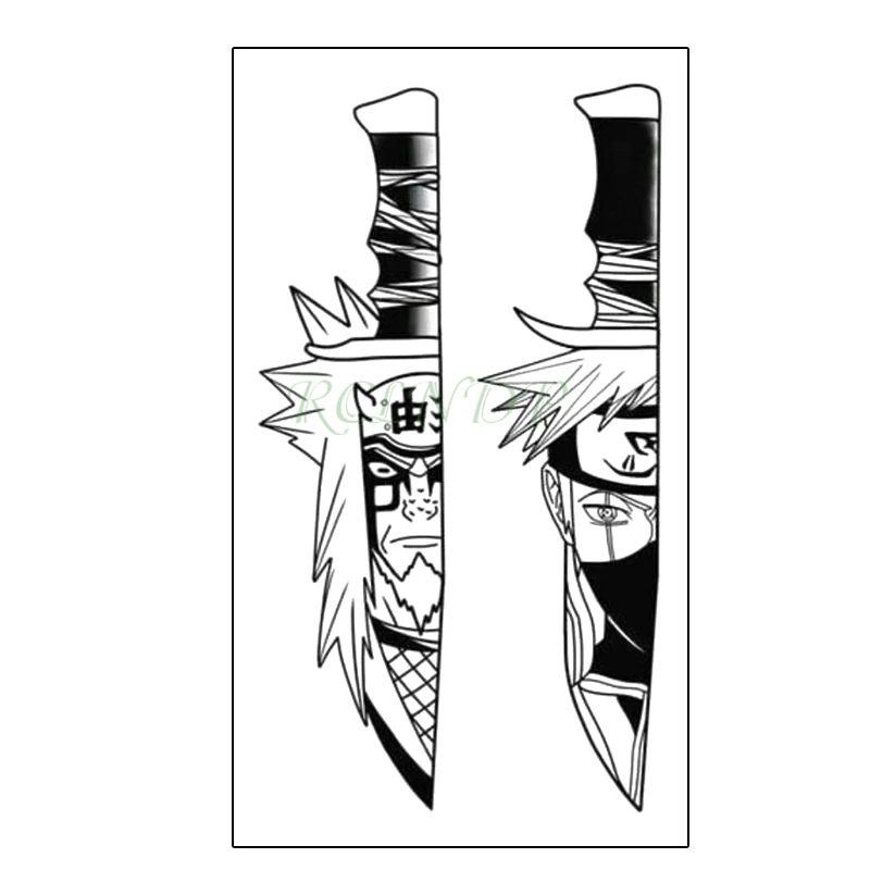 Водостойкие Временные татуировки-наклейки ножи Мультяшные для мальчиков
