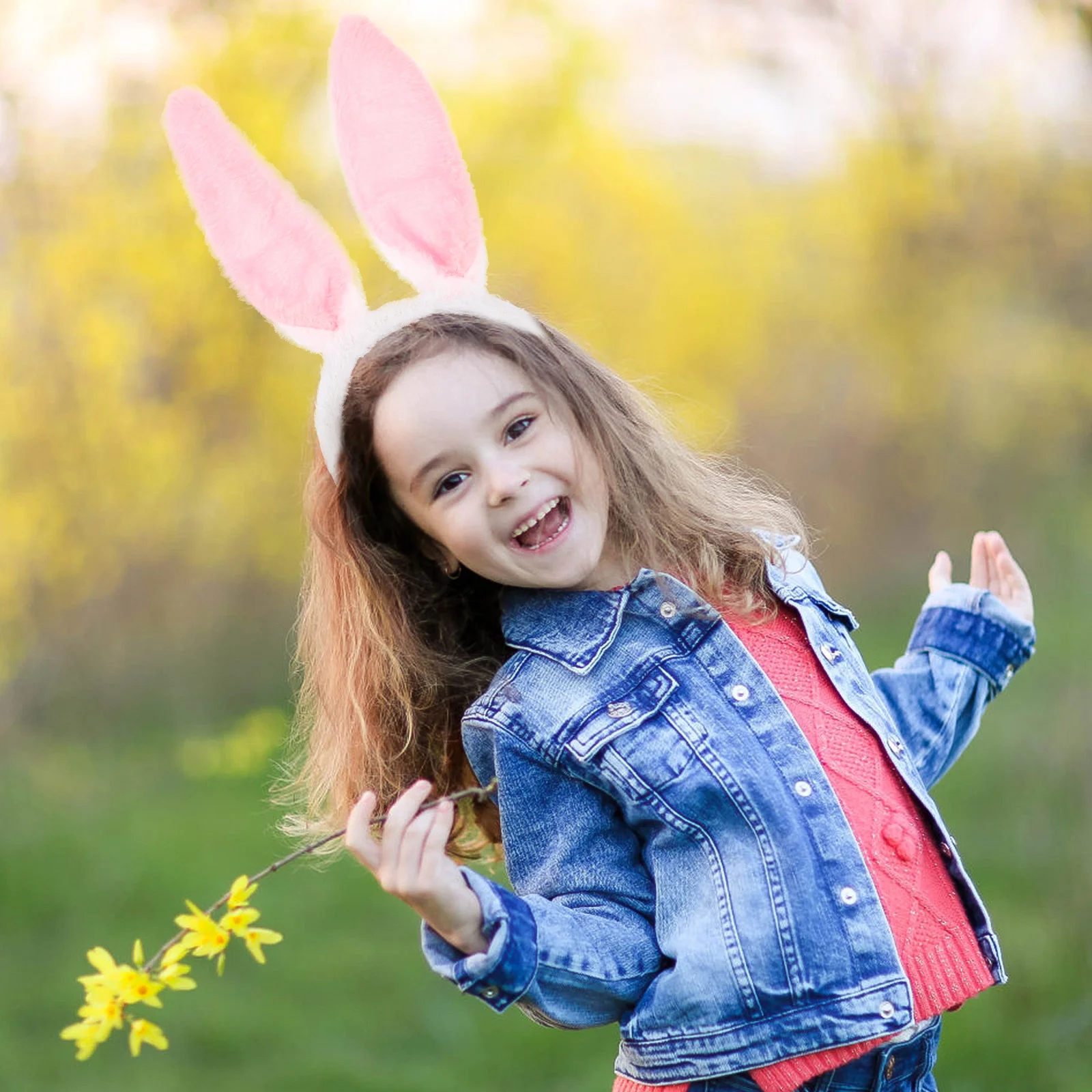 

2pcs Plush Bunny Ears Headband Lovely Easter Bunny Ears Hair Clasps Party Favor