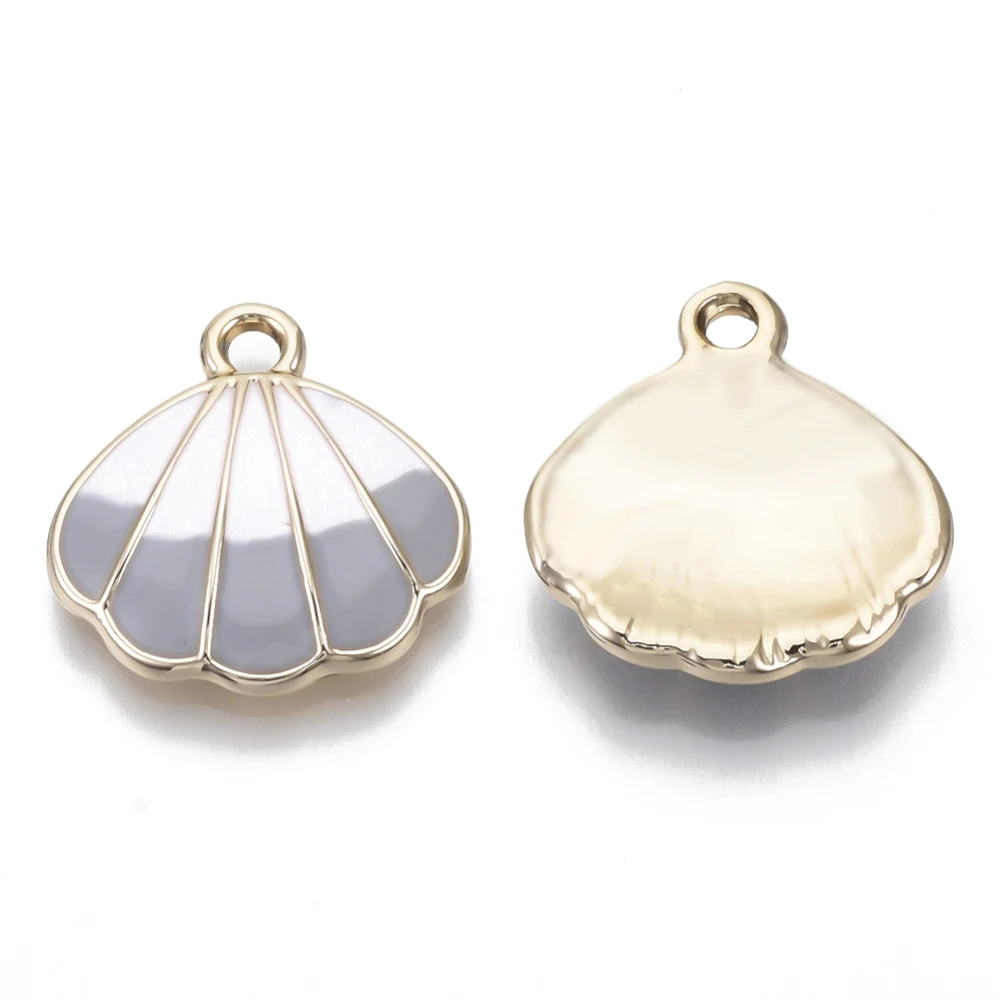 

5-10PC Light Gold Plated Alloy Pendants with Enamel For DIY