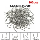 100 шт. горячий степлер 0,6 мм-0,8 мм скобы для пластика сварочный аппарат ремонт бампера автомобиля сварочный аппарат волновые скобы нержавеющая сталь