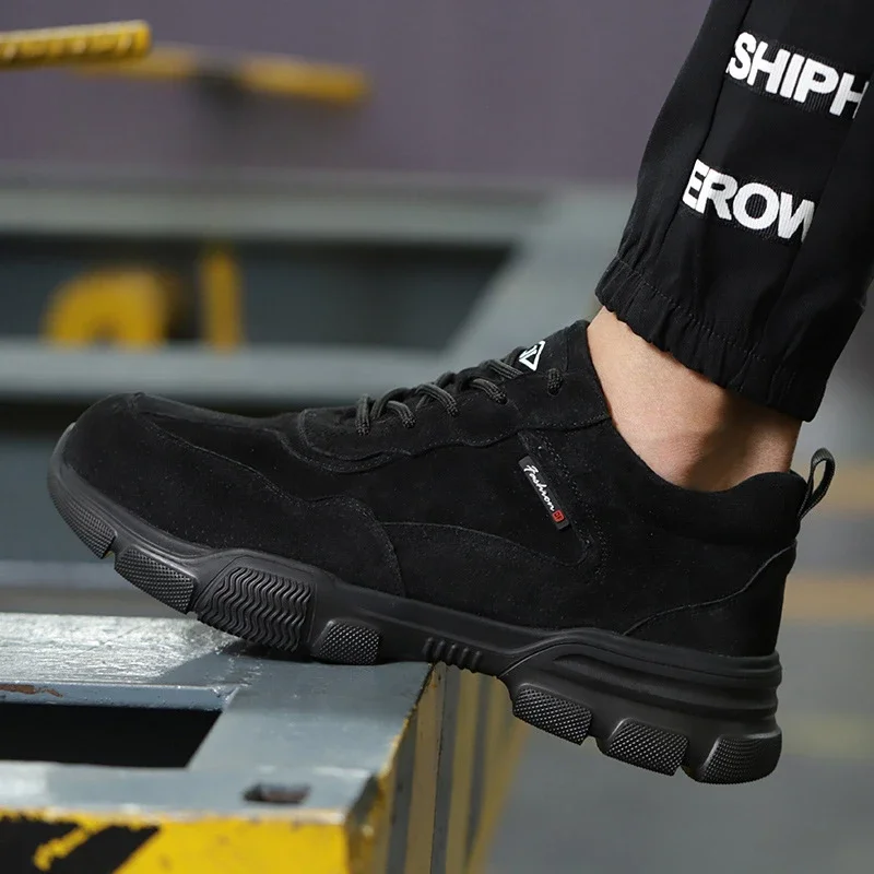 Безопасные повседневные кроссовки мужская обувь рабочие ботинки со стальным