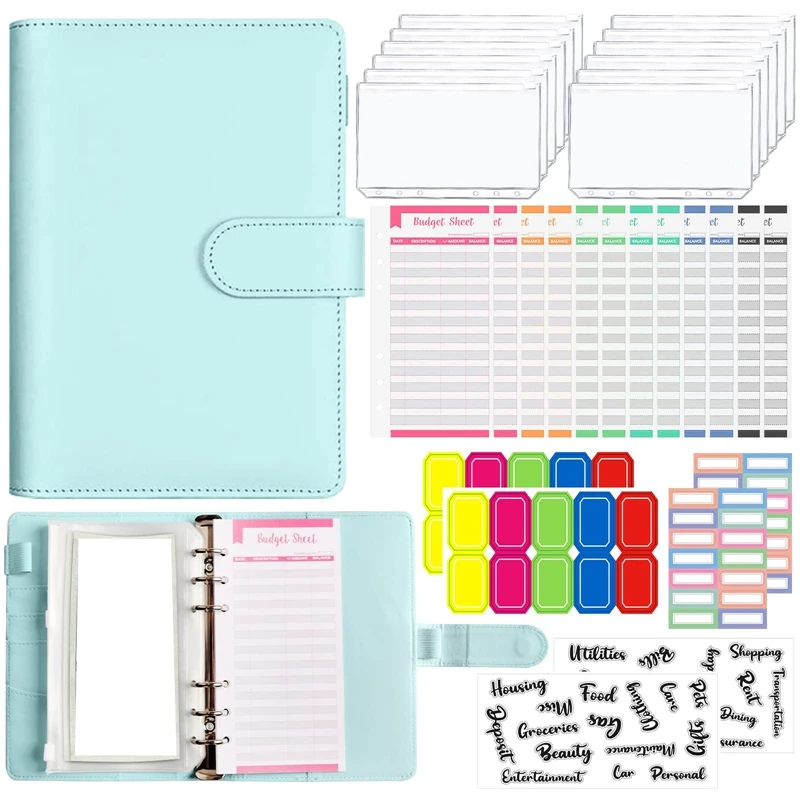 

A6 Budget Binder 6 Holes Budget Planner Money Envelopes Notebook Ring Binder Money Envelopes Budget Sheets