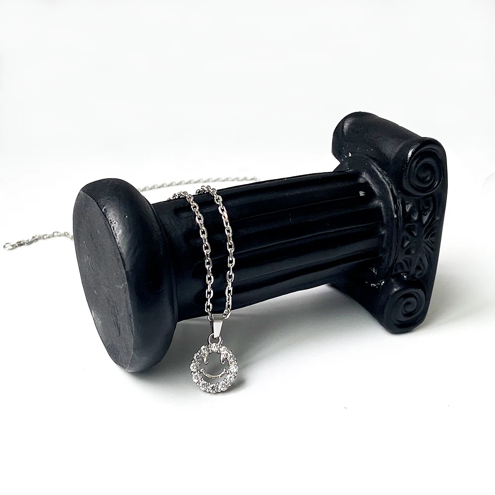 Цепочка с подвеской из циркония женская изящное ожерелье нержавеющей стали со