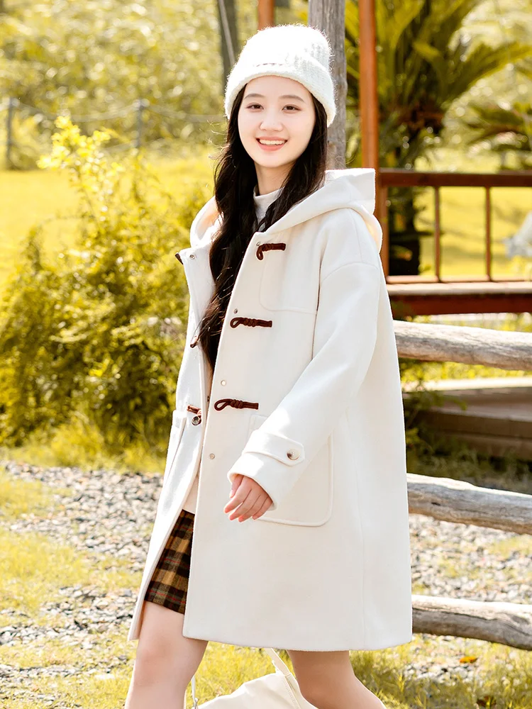 Шерстяная куртка в консервативном стиле для девочек студентка младших классов