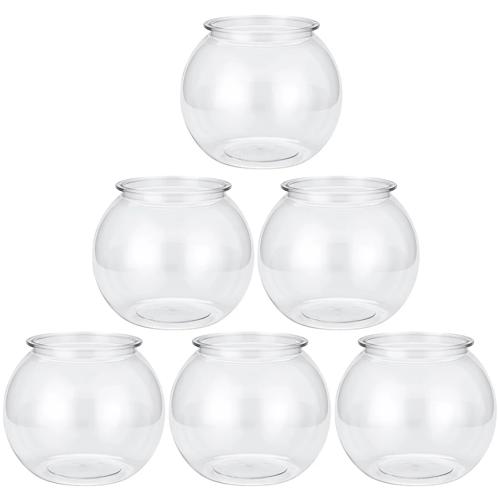 

6 Pcs Fish Vase Bowl Terrarium Bubble Clear Glass Vases Globe Vase Globe Planter Candy Jar Betta Tank Glass Terrariums Plants