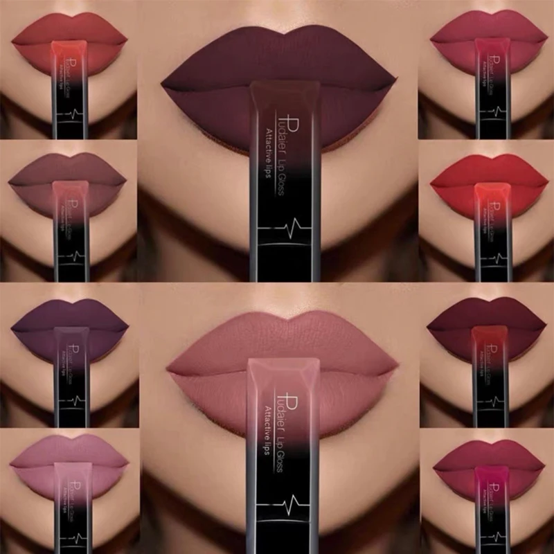 

21 Colors Matte Nude Lipstick High Value Lip Gloss Waterproof Long Lasting Non-stick Cup Not Drying Moisturizing Fashion Makeup