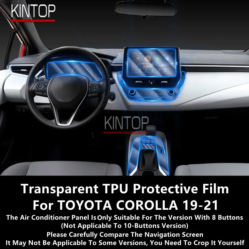

For TOYOTA COROLLA 19-21 Car Interior Center Console Transparent TPU Protective Film Anti-scratch Repair Film Accessories Refit