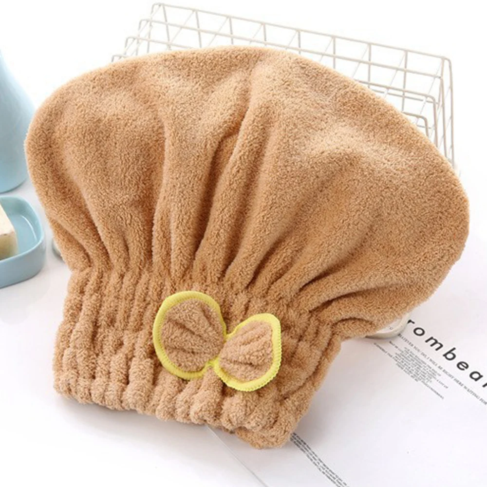 

Microfibre Quick Hair Drying Bath Towel Spa Bowknot Wrap Towel Cap Bathroom Accessories Hair Drying Towel Shower Cap Towel