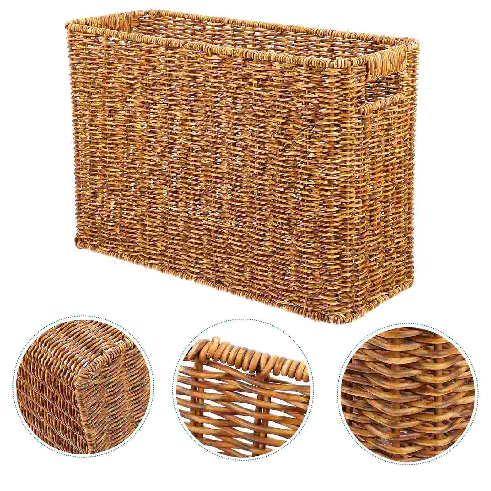 

Large Pantry Organizer Storage Cube Baskets Toy Magazine Hyacinth Water Basket Rectangular Woven Bin Seagrass Rattan Wicker