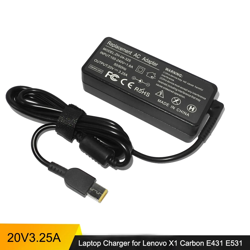 Зарядное устройство для ноутбука Lenovo X1 Carbon E431 E531 S431 T440s T440 X230s X240 X240s G410 G500 G505, 20 в, 3,25 А, 65 Вт Зарядное устройство для ноутбука Lenovo X1 Carbon E431 E531 S431 T440s T440 X230s X240 X240s G410 G500 G505, 20 в, 3,25 А, 65 Вт