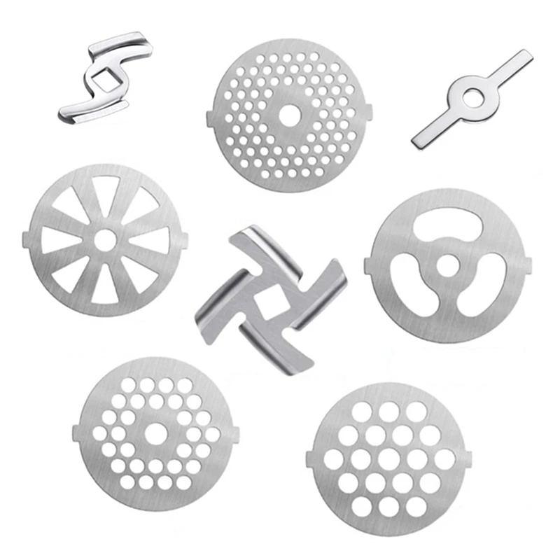 

8 лезвий для мясорубки, нержавеющая сталь, аксессуары для мясорубки № 5, миксер и мясорубка