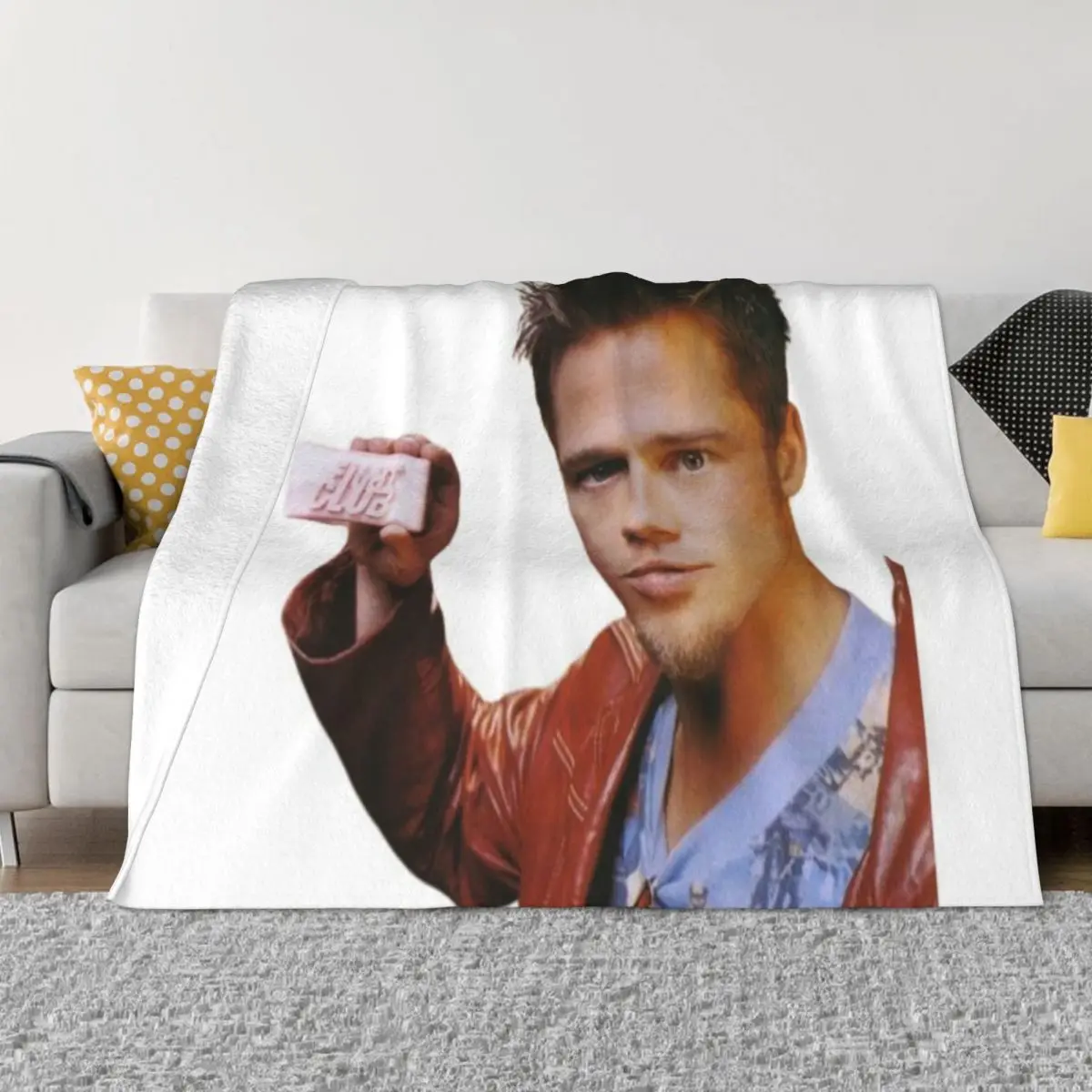 Fight Club Tyler Durden Brad Pitt Ультрамягкое одеяло из микрофлиса