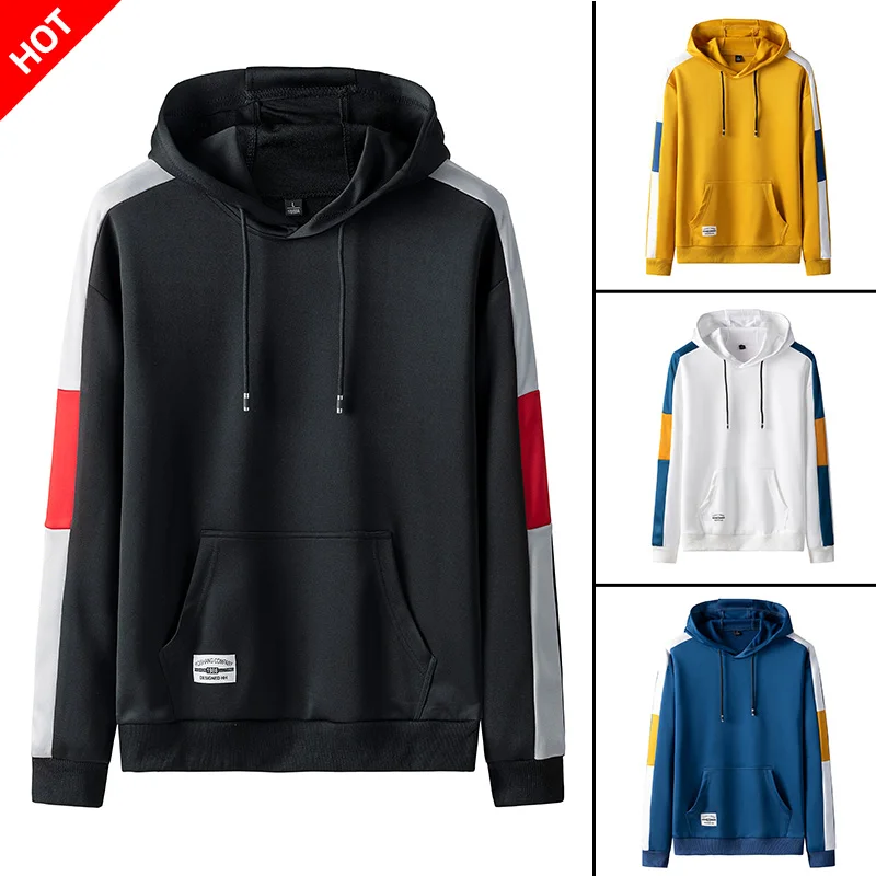 

Men Harajuku Hoodies Fashion Oversized Hoodie Mens Patchwork Hip Hop Hooded Winter Warm Sweatshirts Male Streetwear Top Clothes