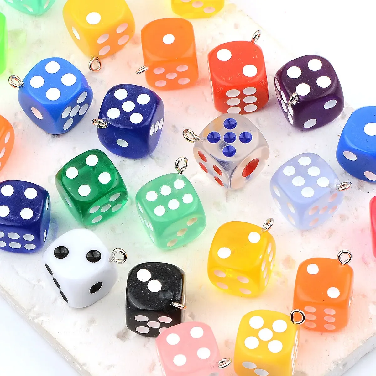 1 4 см 5 шт. разные цвета подъемное отверстие красочные в форме кубиков акриловые