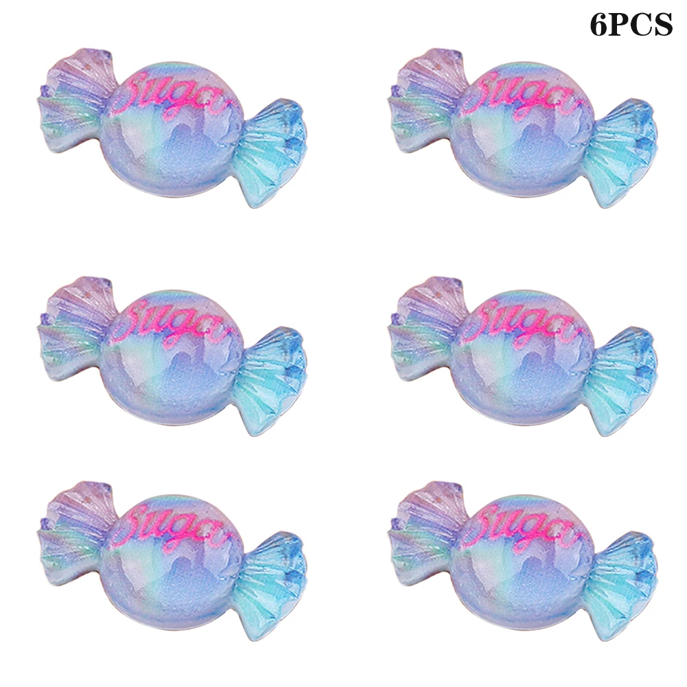 

6 шт. смешанные конфеты искусство рукоделие Скрапбукинг полимерный брелок Декор плоская задняя Милая Мини заколка для волос аксессуар слай...