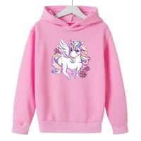 unicorn cute clothes cartoon hoodi childrens girls clothing boy hoodie autumn girl kid gift sweatshirt casual child game costume