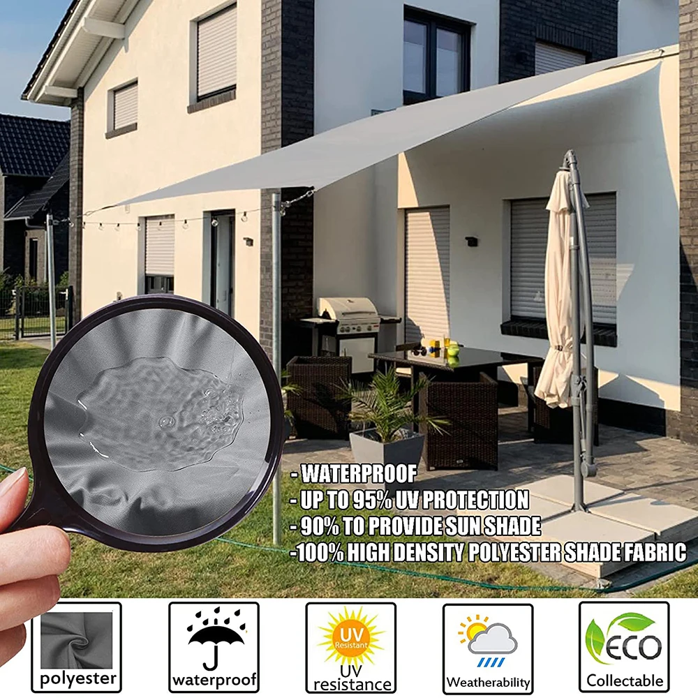 

Оксфордская ткань 300D, уличный тент-парус, водонепроницаемый УФ-стойкий тент, солнечный навес для террасы, навес для сада, заднего двора