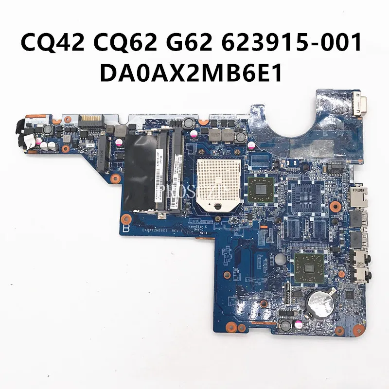 623915-001 623915-501 623915-601 Free Shipping Mainboarrd For CQ56 G56 CQ62 G62 Laptop Motherboard DA0AX2MB6E1 100% Working Well