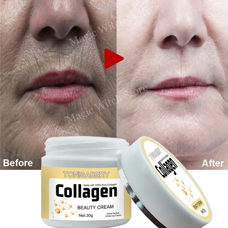 

Collagen Wrinkle Removal Cream Fade Fine Lines Firming Lifting Anti-aging Improve Puffiness Moisturizing Tighten Beauty Care New